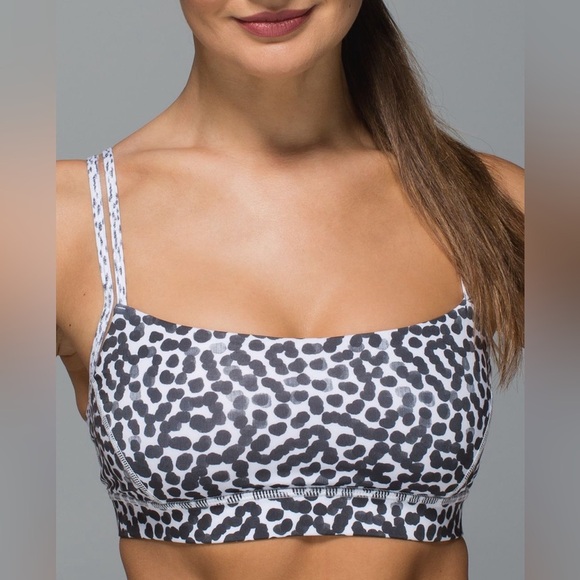 Lululemon Straight Up Bra Ace Spot White Black/Dottie Dash | EUC!!🖤 - Picture 1 of 9